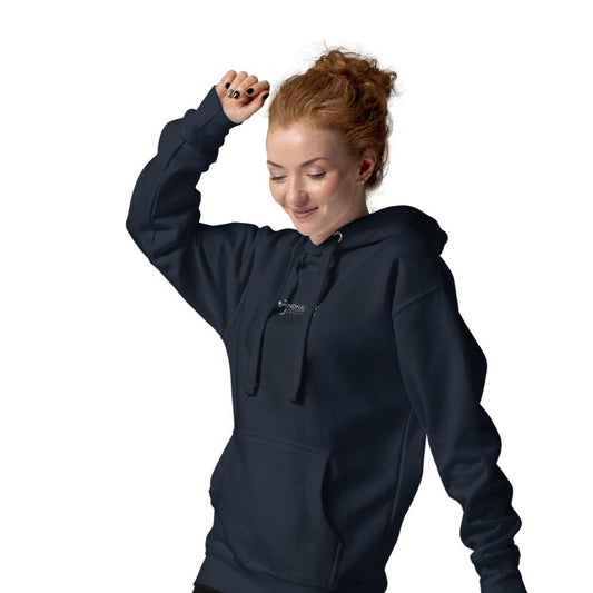 Felpa con cappuccio unisex con logo ricamato piccolo